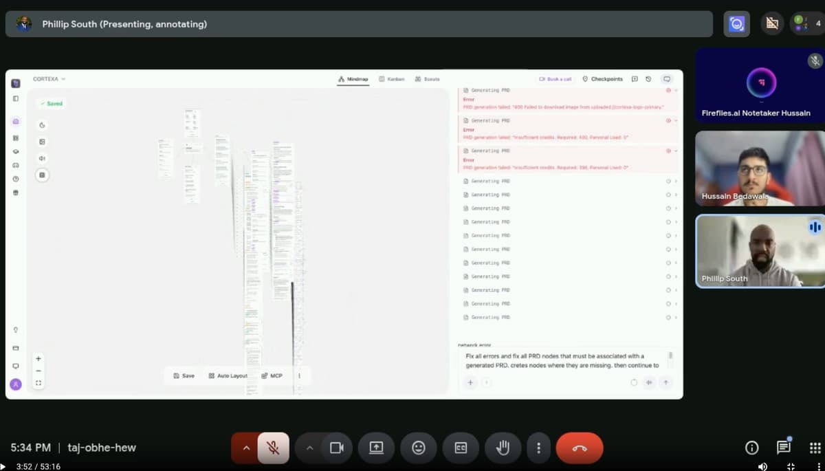 A CodeSpring agency customer on a 45-minute training call