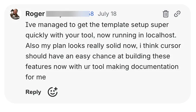 Roger describing his progress using CodeSpring